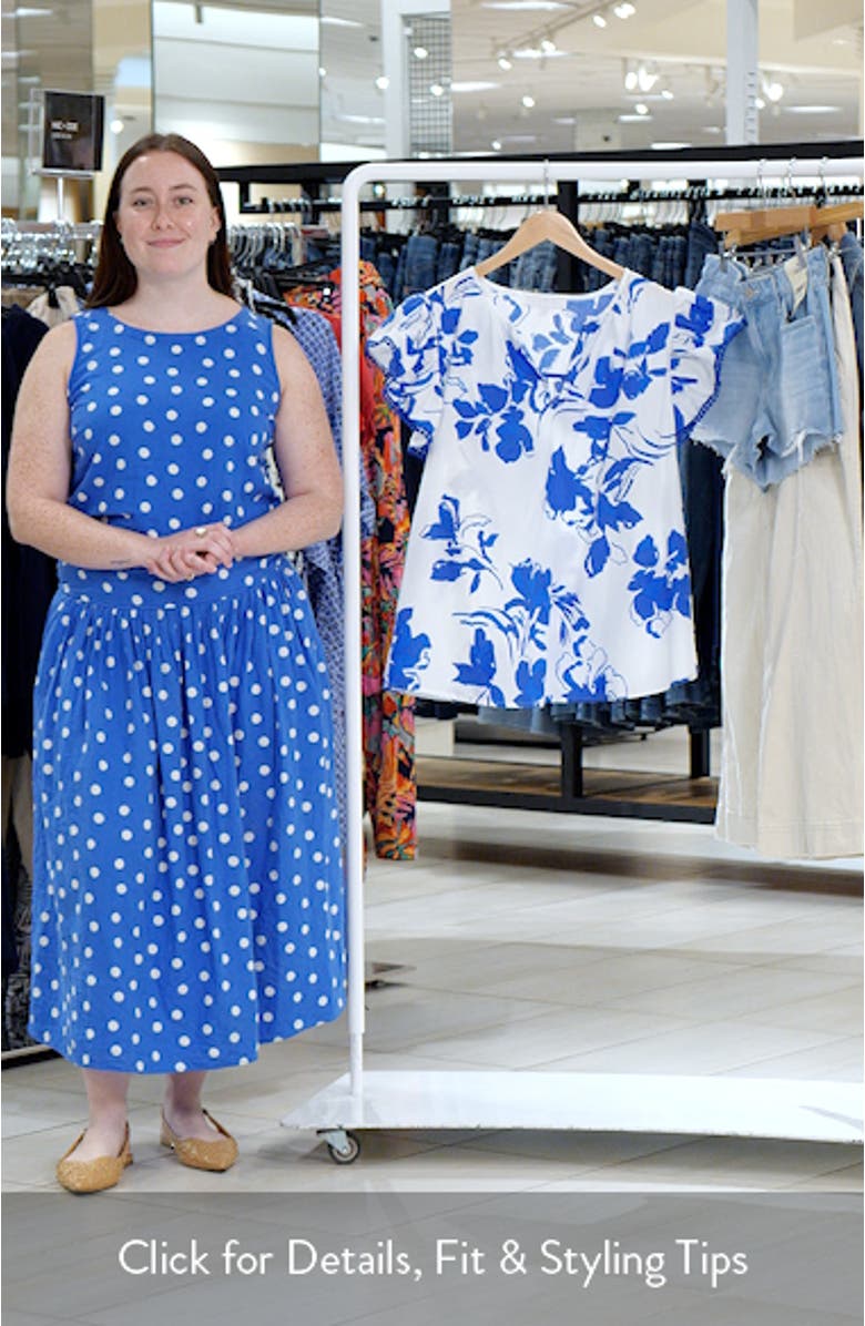 Aby Floral Carya Ruffle Cotton Top, sales video thumbnail