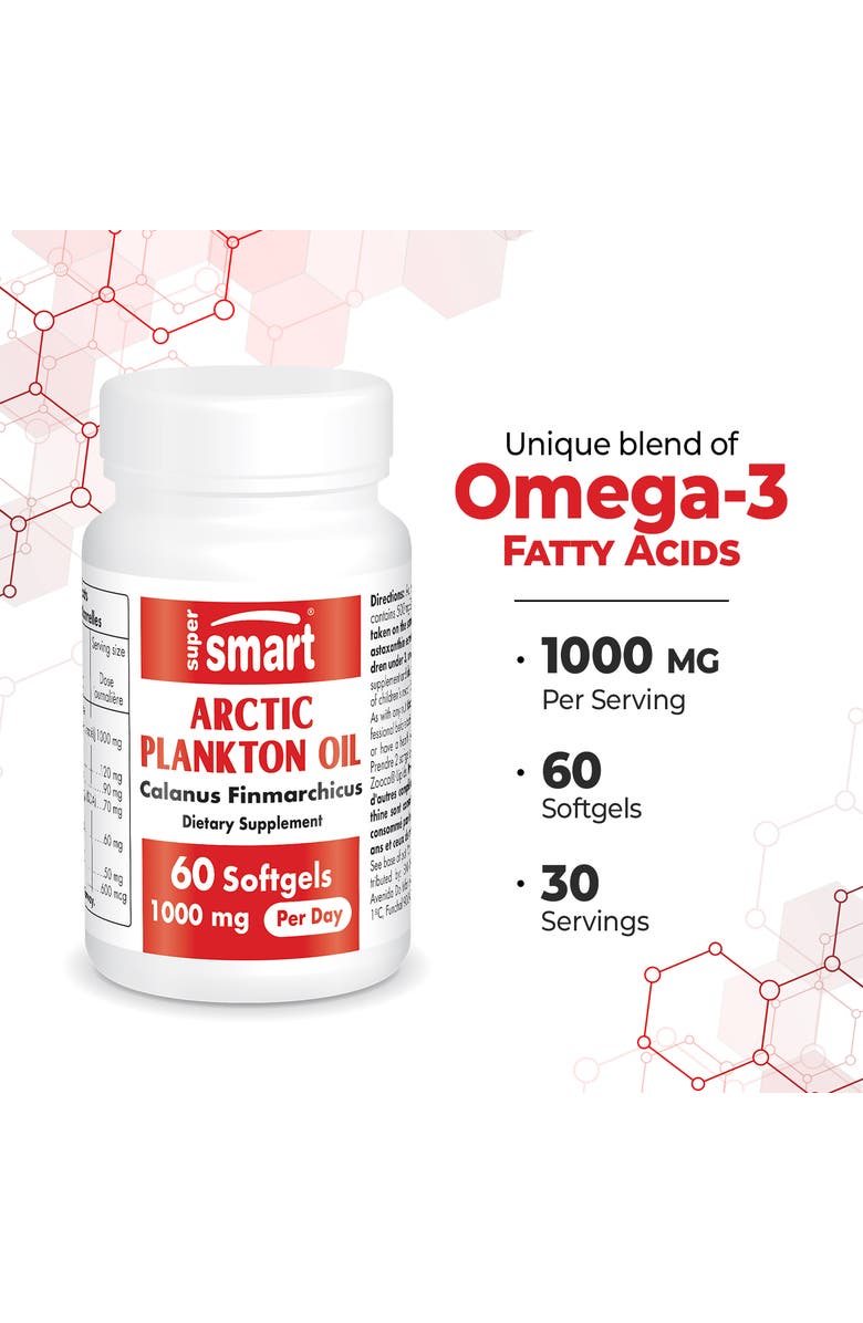 SuperSmart Arctic Plankton Oil 1000mg, Alternate, color, NO COLOR