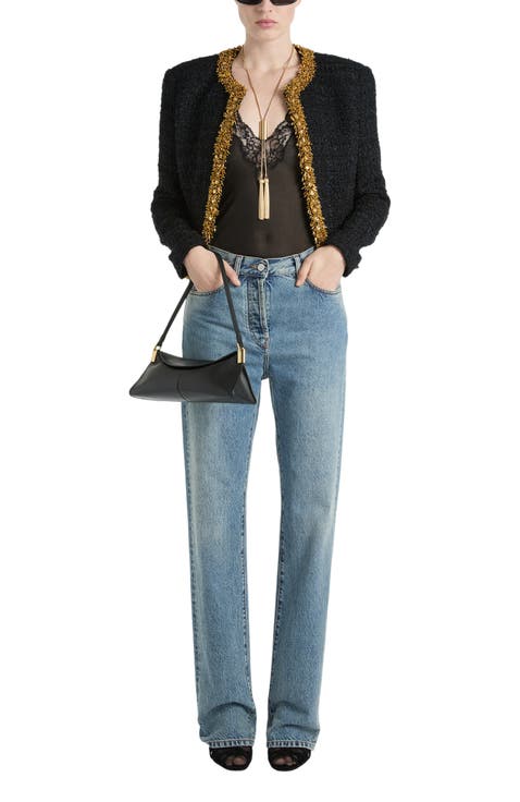 Embroidered Tweed Jacket