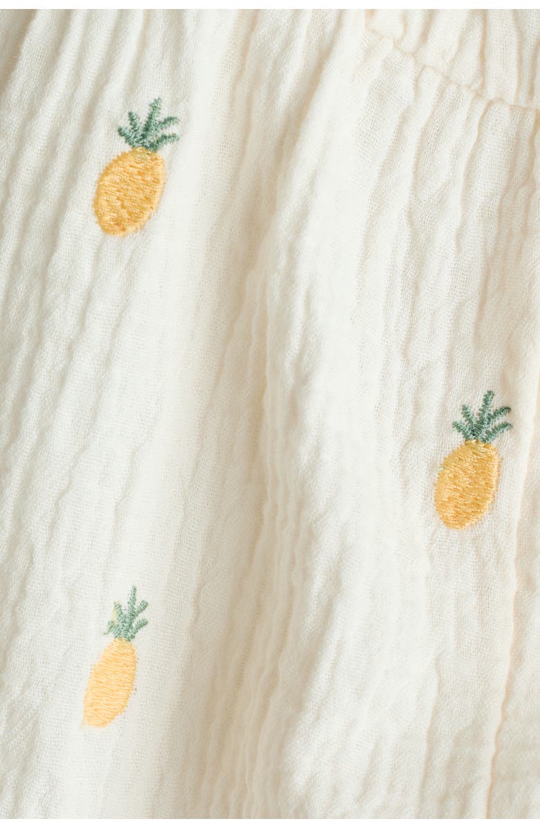 H&M Cotton Muslin Jumpsuit, Alternate, color, Cream/Pineapples