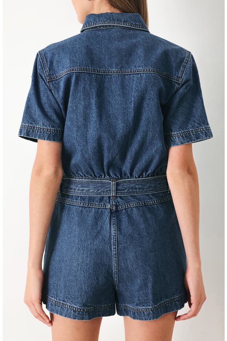 Denim Romper, Alternate, color, DENIM