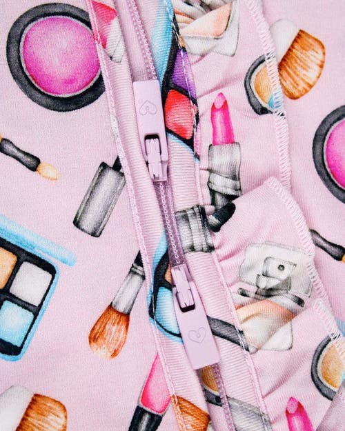 Lev Baby Makeup Print Relaxed Lounge Pants In Pink