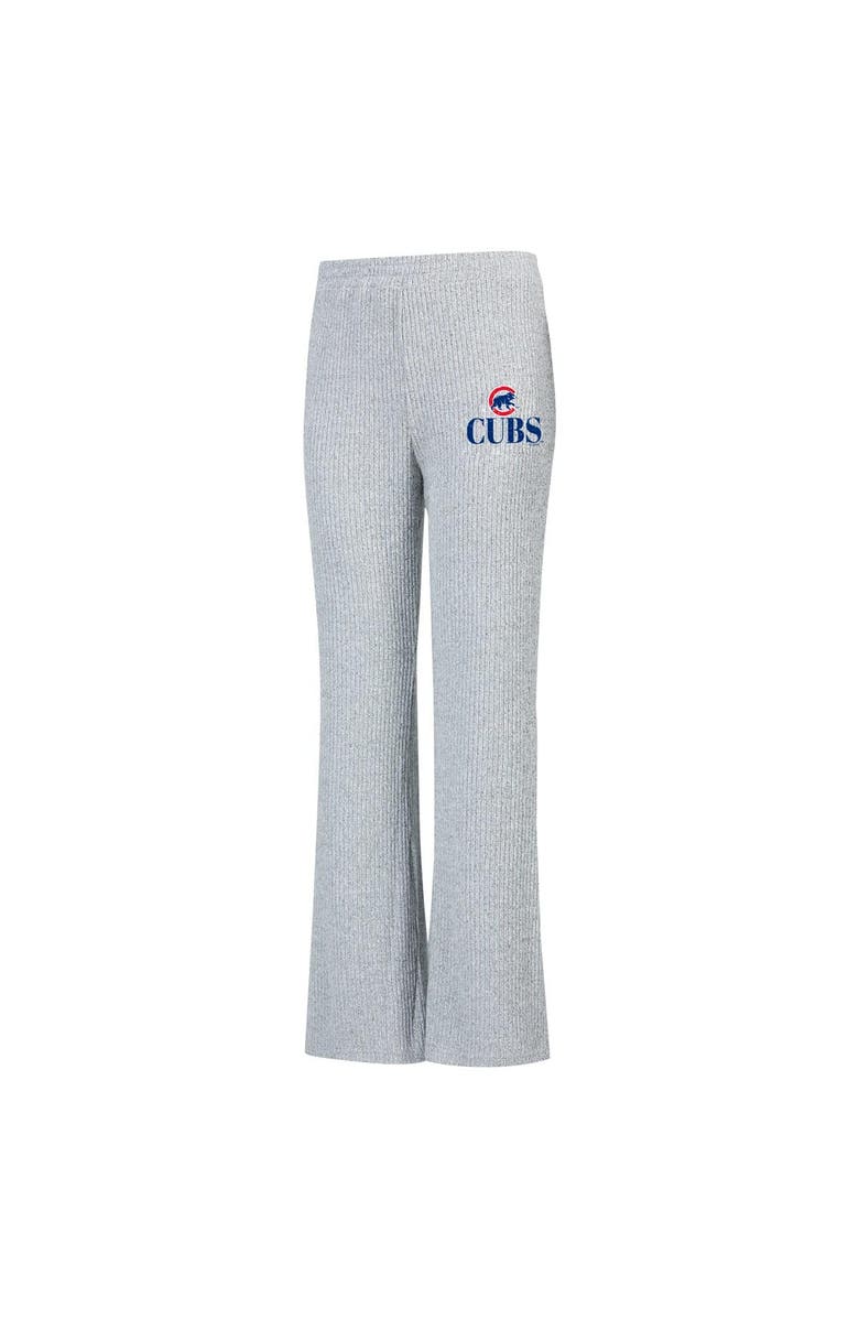 CONCEPTS SPORT Women's Concepts Sport Gray Chicago Cubs Juniper Rib Knit Flare Sleep Pants, Alternate, color, Gray
