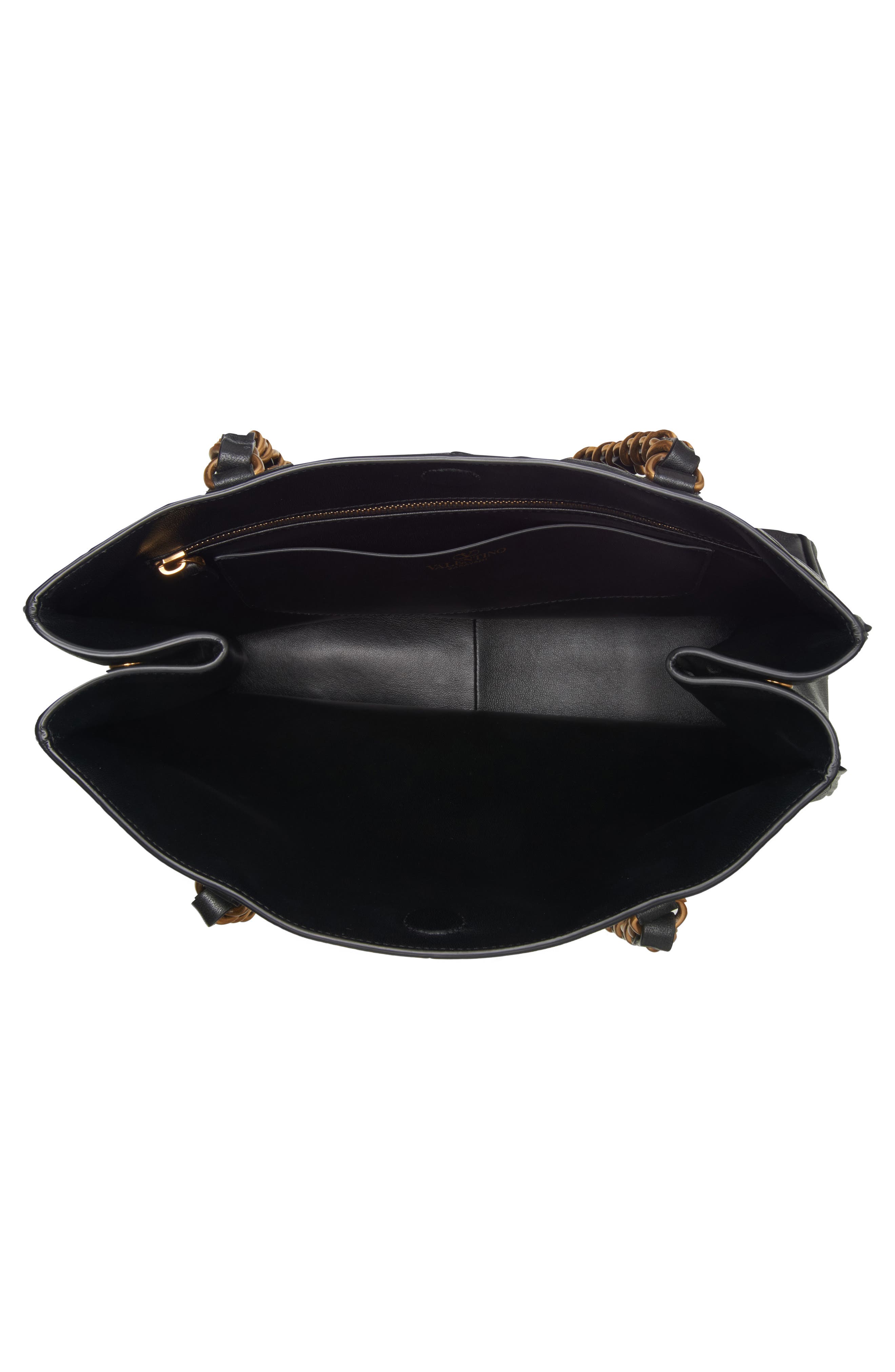 Valentino Garavani Kicky Mitered Patchwork Tote, Alternate, color, Black