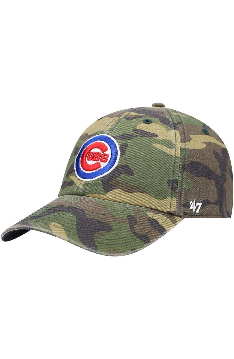 '47 Men's '47 Camo Chicago Cubs Team Clean Up Adjustable Hat, Main, color, 