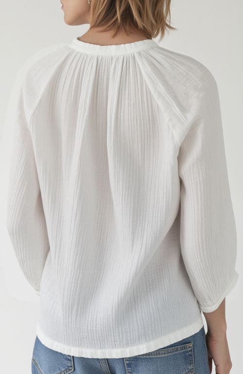 Ocean + Main Ocean+main Gauze Top In White