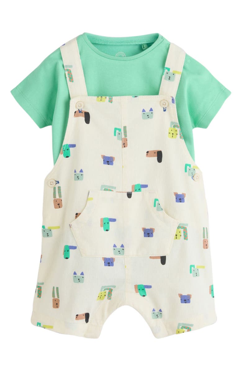 NEXT Character All Over Print Romper & Bodysuit, Main, color, Green