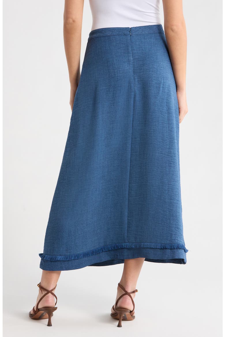 Fringe Detail A-Line Maxi Skirt, Alternate, color, DEEP BLUE