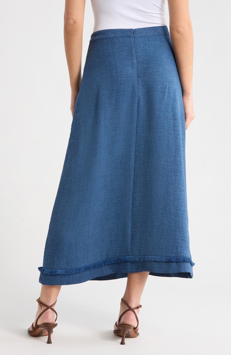 Vince Camuto Fringe Detail A-Line Maxi Skirt, Alternate, color, Deep Blue