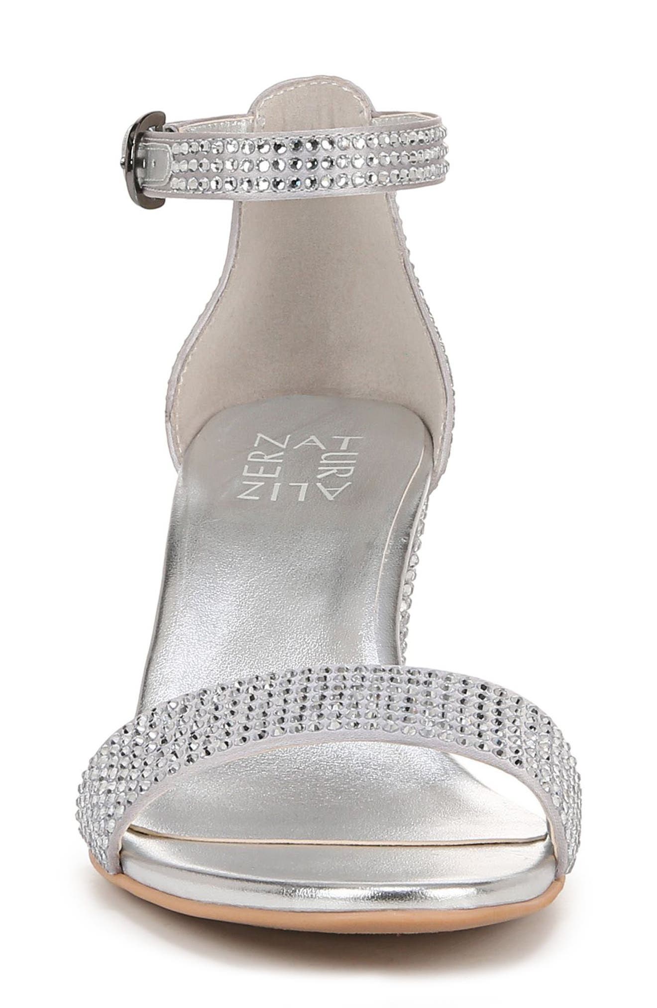 Vera Glitz Ankle Strap Sandal, Alternate, color, SILVER