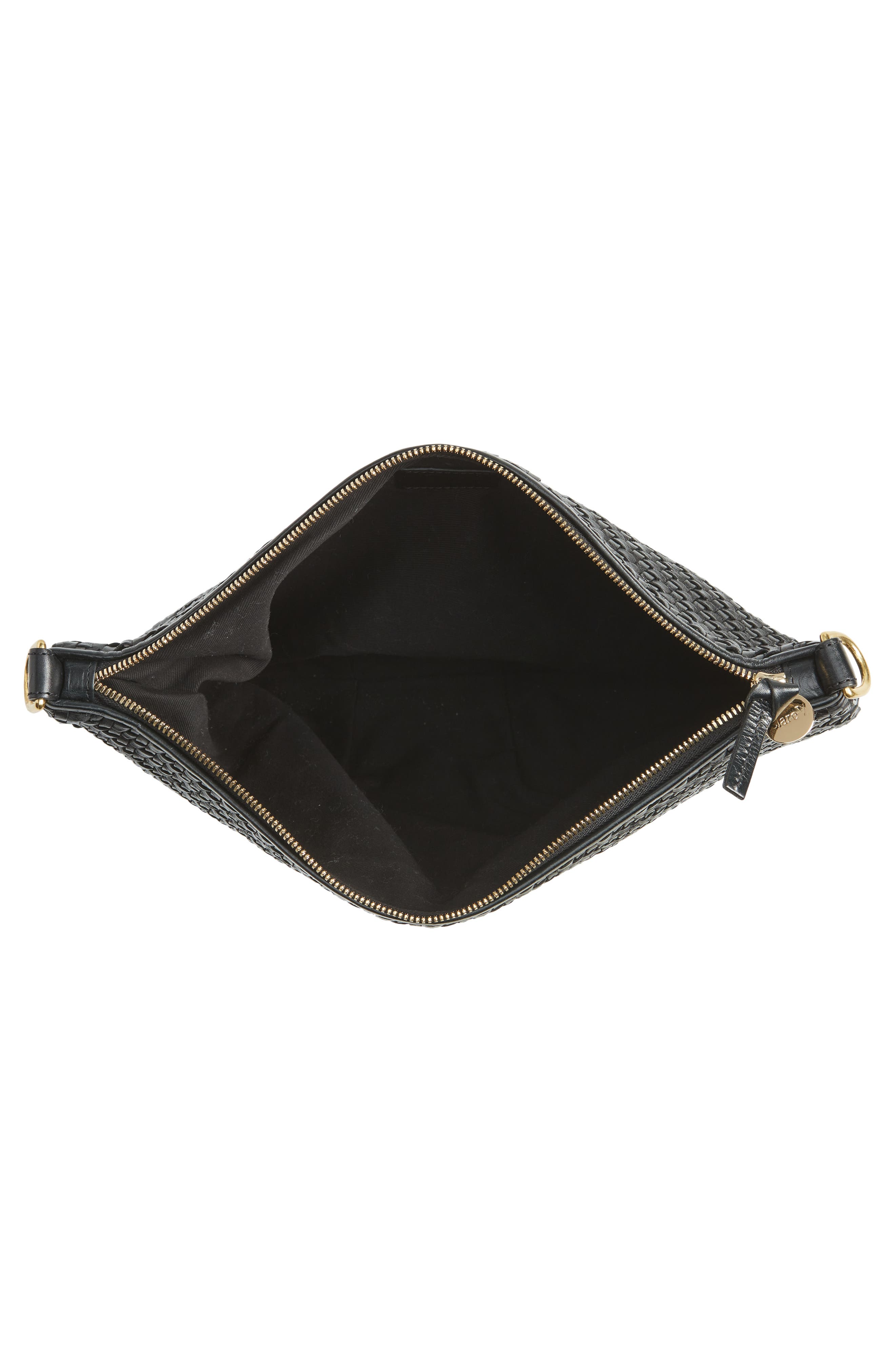 Clare V. Moyen Messenger Crossbody Bag, Alternate, color, Black Woven