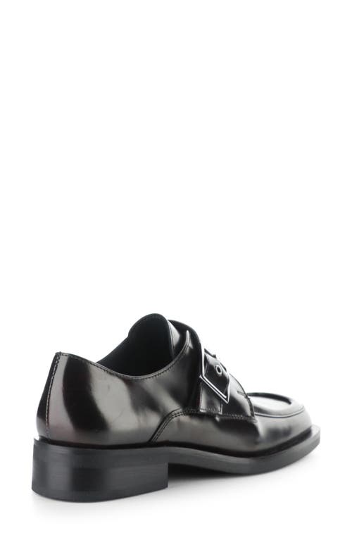 Bos. & Co. Eliza Moc Toe Monk Strap Loafer In Black