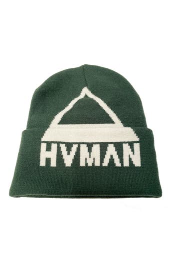 HVMAN HVMAN TRIANGLE LOGO KNIT BEANIE 