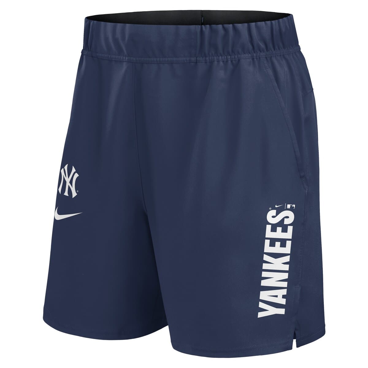 navy nike woven shorts