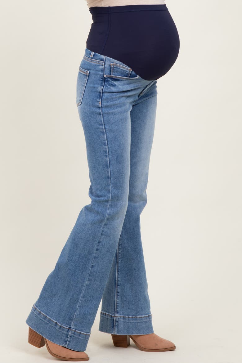High Rise Flare Maternity Jeans, Alternate, color, Blue