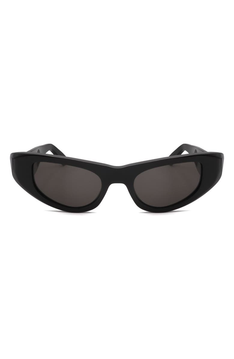 Marni 53mm Wrap Sunglasses, Main, color, Black / Grey