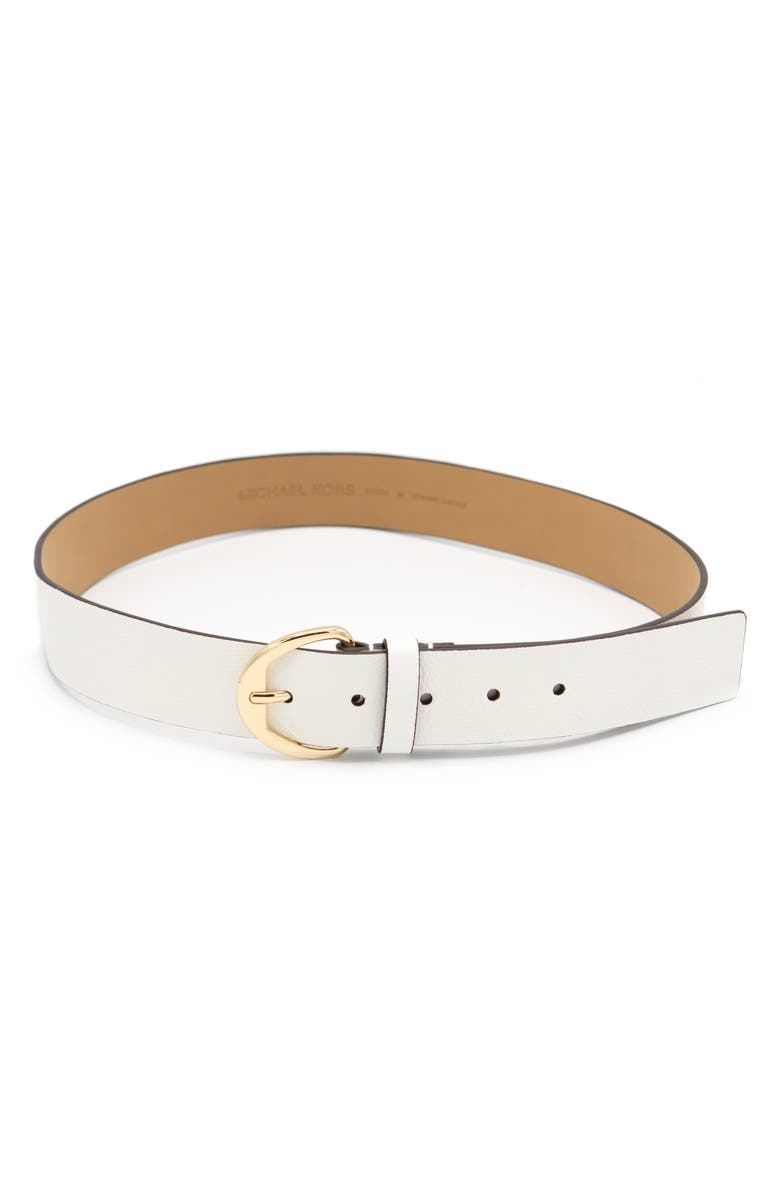 Michael Kors Pebbled Leather Belt, Alternate, color,