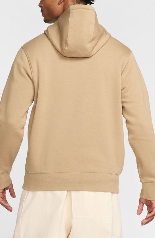 Nike Club Fleece Pullover Hoodie In Brown