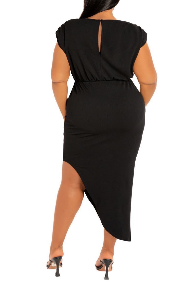 Sleeveless Asymmetric Hem Dress, Alternate, color, BLACK
