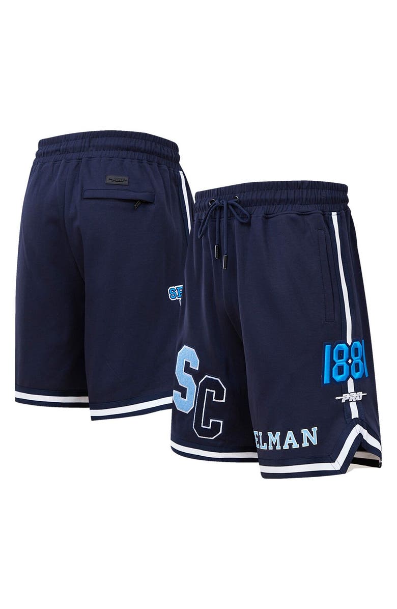 PRO STANDARD Men's Pro Standard Navy Spelman College Jaguars University Classic Shorts, Main, color, Navy