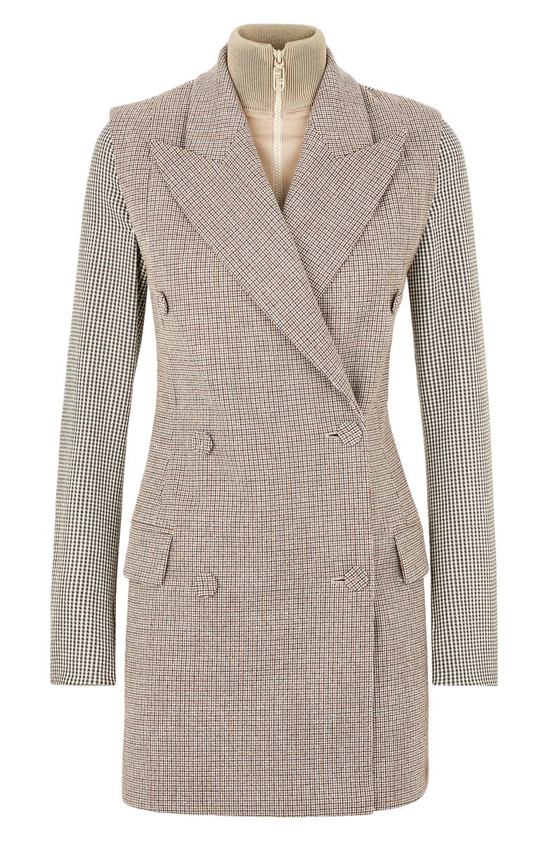 Fendi 3-in-1 Houndstooth Layered Jacket, Alternate, color,