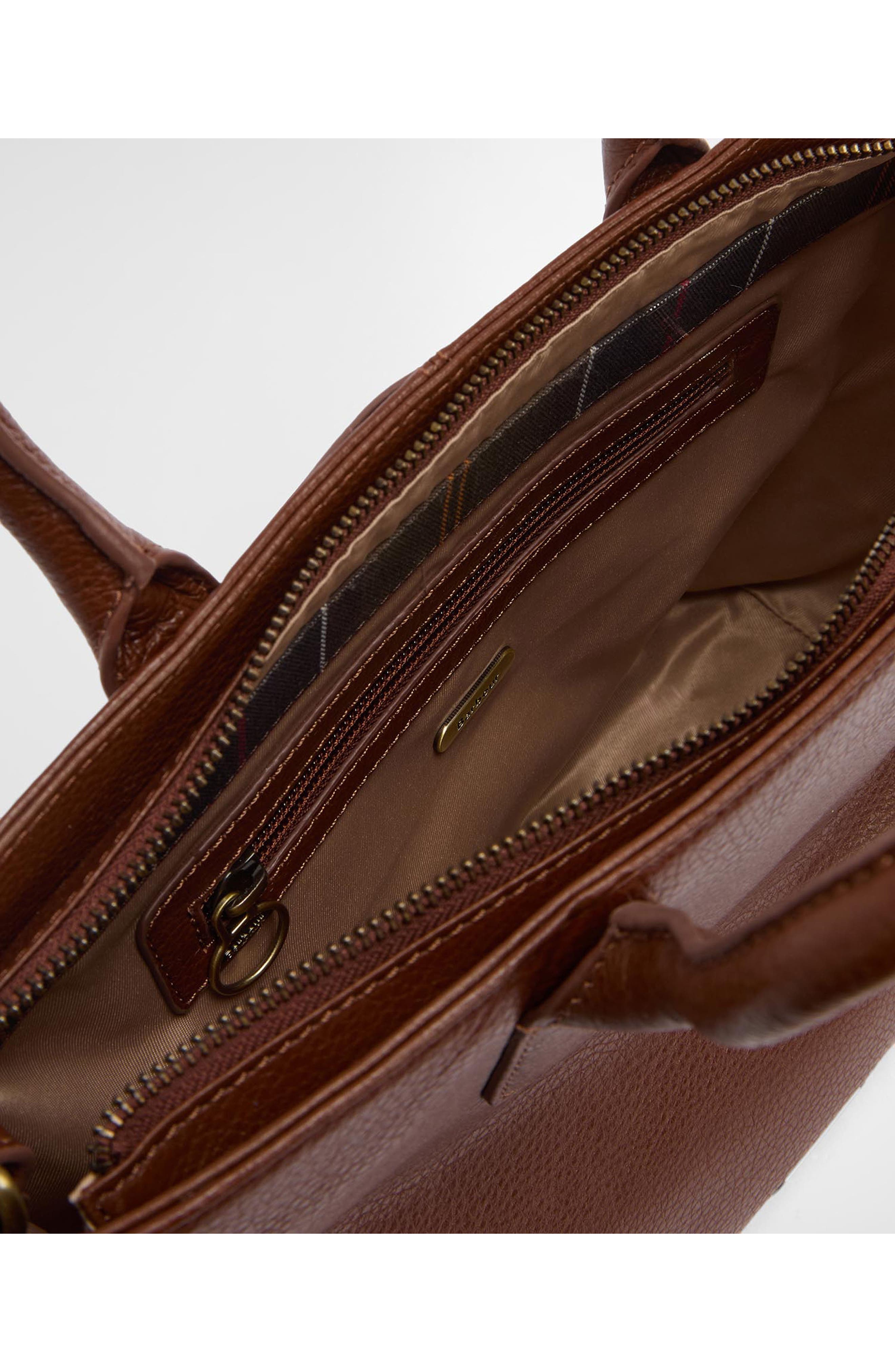 Birch Leather Tote, Alternate, color, BROWN