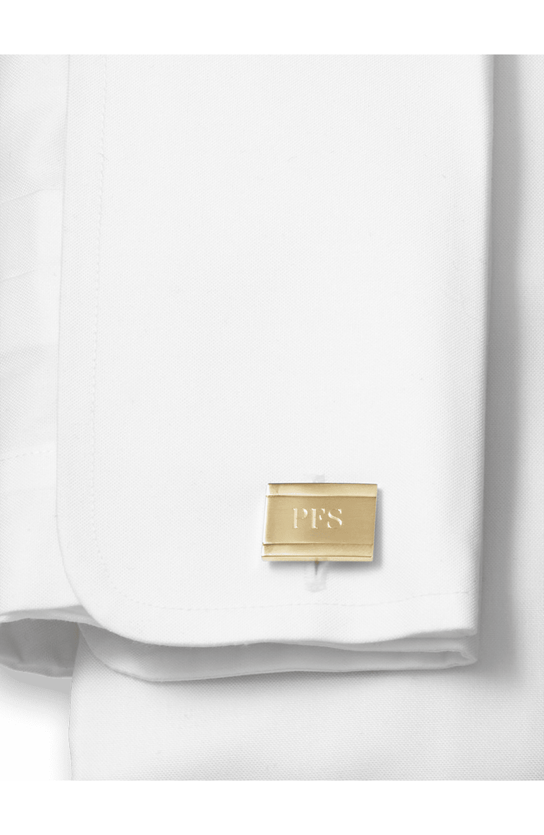 Paul Fredrick Engravable Cufflinks, Alternate, color, Gold