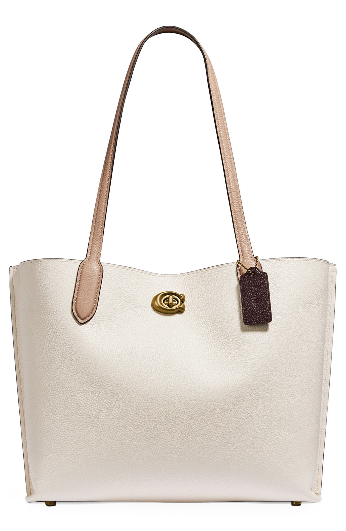 COACH Willow Leather Tote, Main, color, 