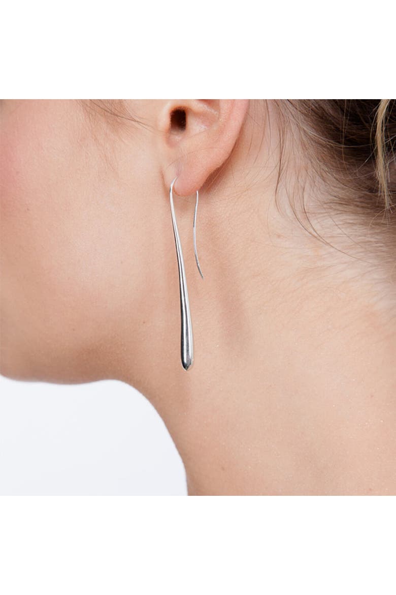 Long Solid Drop Earrings, Alternate, color, Sterling Silver