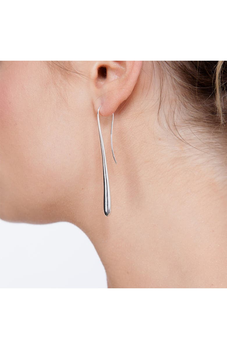Lucy Quartermaine Long Solid Drop Earrings, Alternate, color, Sterling Silver