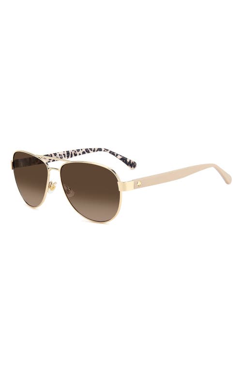Kate Spade New York Polina 61mm Gradient Oversize Pilot Sunglasses In Blue