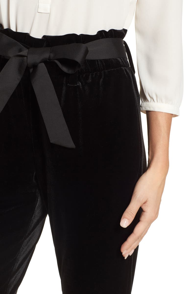 Halogen<sup>®</sup> Tie Waist Velvet Pants, Alternate, color, 