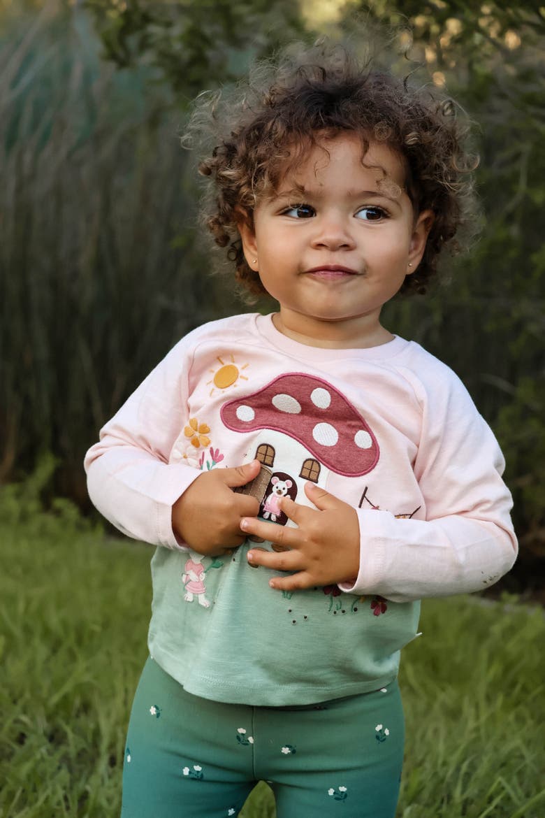 Toadstool Tee & Legging Set, Alternate, color, Sweet Pea