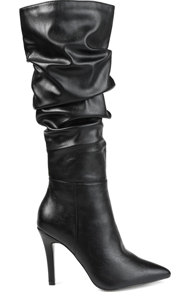 Journee Collection Sarie Ruched Shaft Pointed Toe Stiletto Boot - Extra Wide Calf, Alternate, color,
