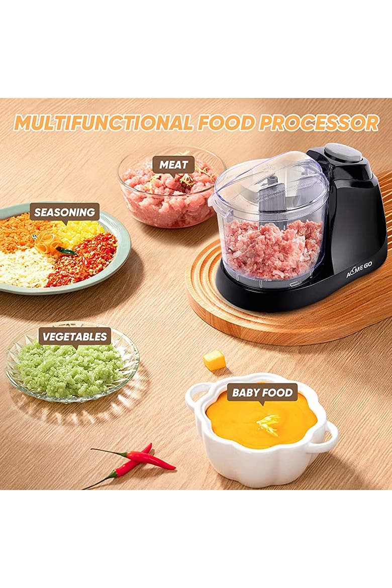 Mini Food Processor 1.5 Cup Meat &Vegetable Electric Food Chopper, Alternate, color, Black