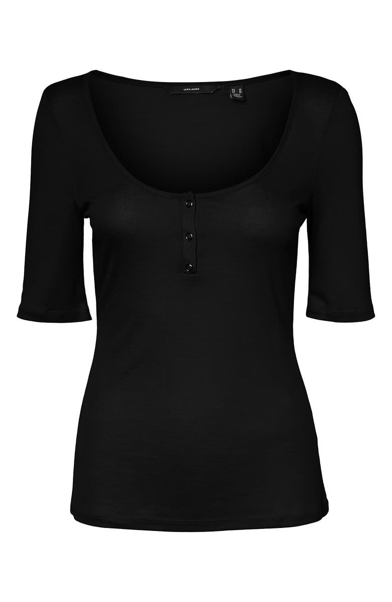VERO MODA Tammie 1/2 Button Front Top, Main, color,