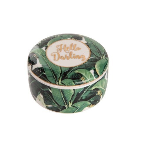 3.5" Ceramic Hello Darling Jewelry Box