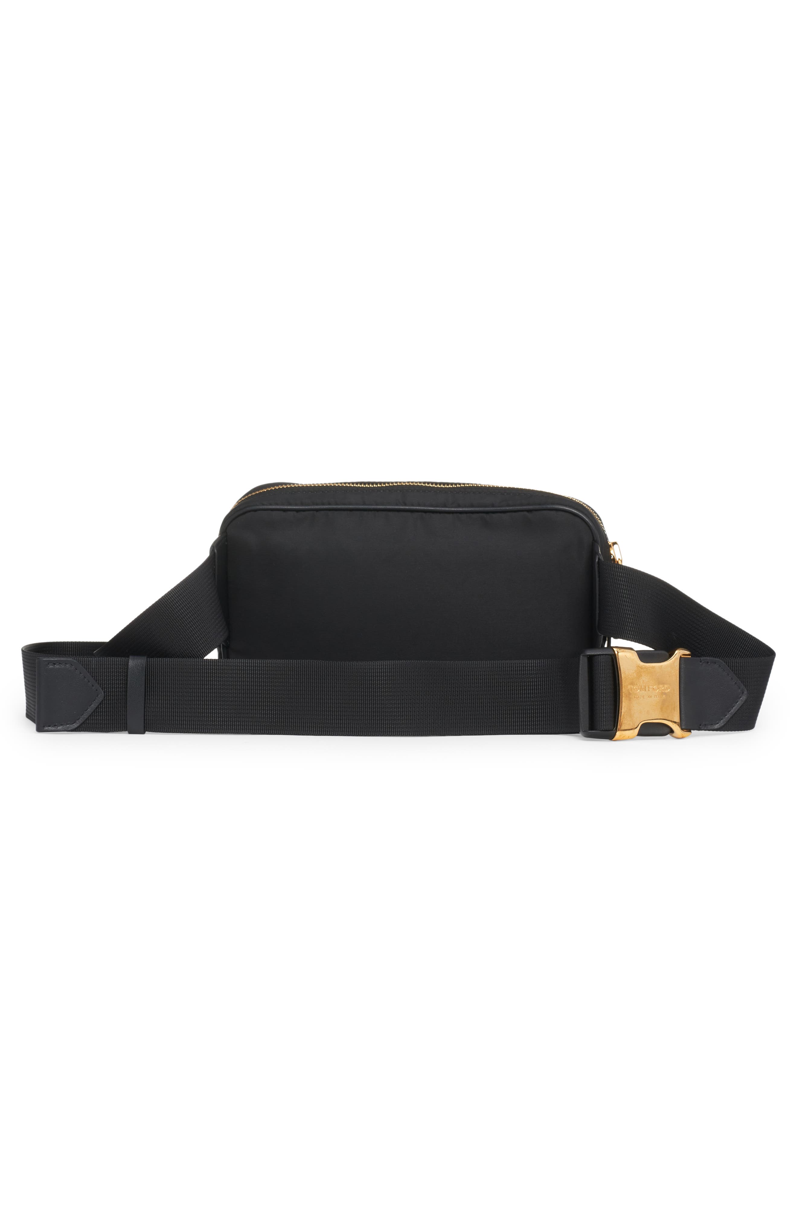 TOM FORD Recycled Nylon Waist Bag, Alternate, color, Black