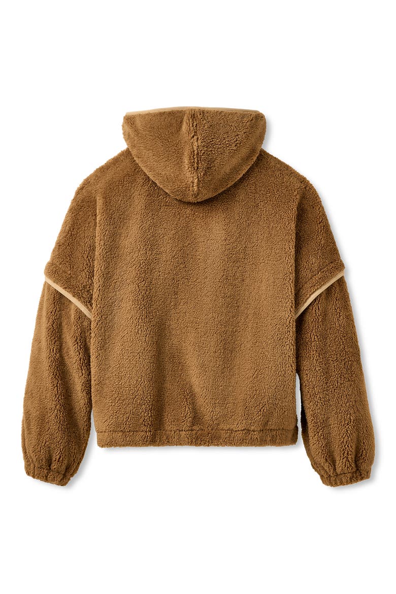 Mariella UGGfluff Zip Hoodie, Alternate, color, CHESTNUT