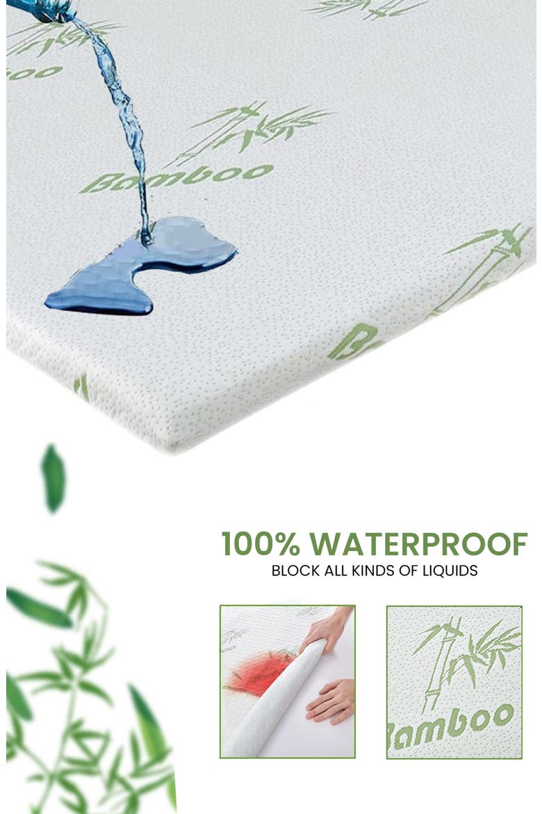 Hypoallergenic Mattress Protector, Alternate, color, WHITE