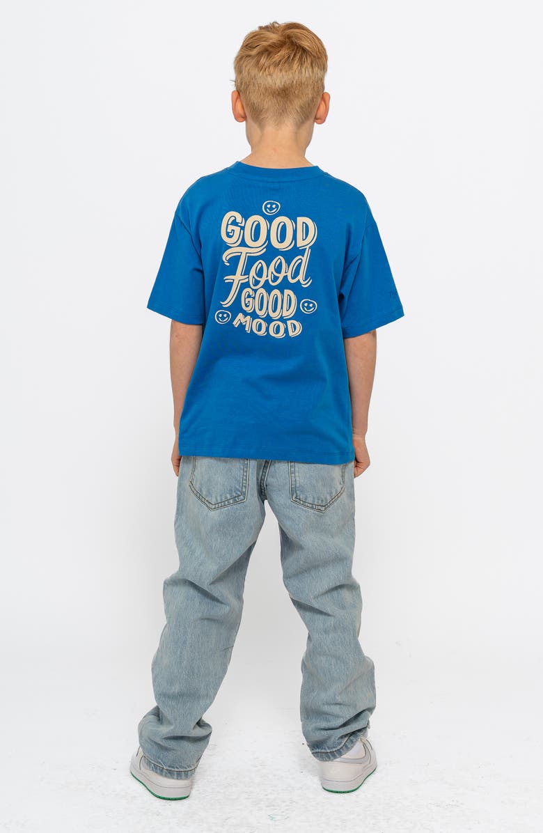 THE NEW Kids' Norwood Oversize Good Mood Organic Cotton Graphic T-Shirt, Alternate, color, Daphne
