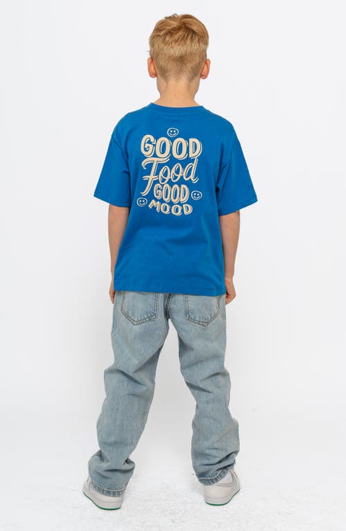 The New Kids' Norwood Oversize Good Mood Organic Cotton Graphic T-shirt In Daphne
