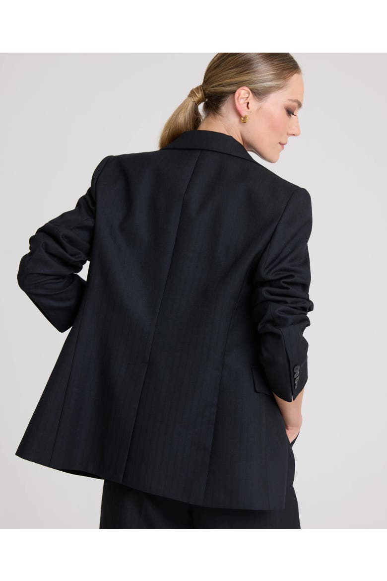 Jessica Satin Lapel Jacket, Alternate, color, Black Jacquard