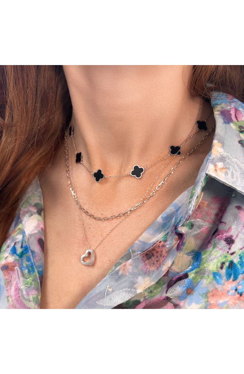 The Lovery Fine Jewelry Sparkle Cut Link Chain Necklace, Alternate, color, White Gold