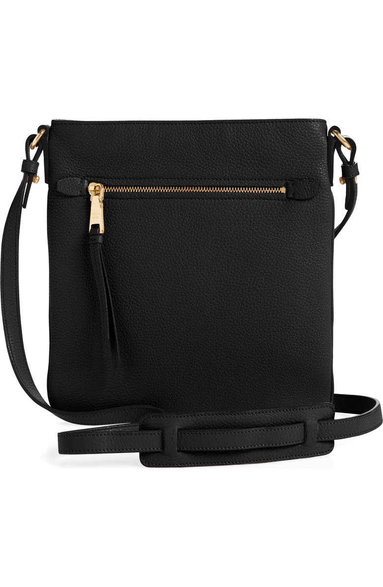 Prada Daino Leather Flat Crossbody Bag, Alternate, color,