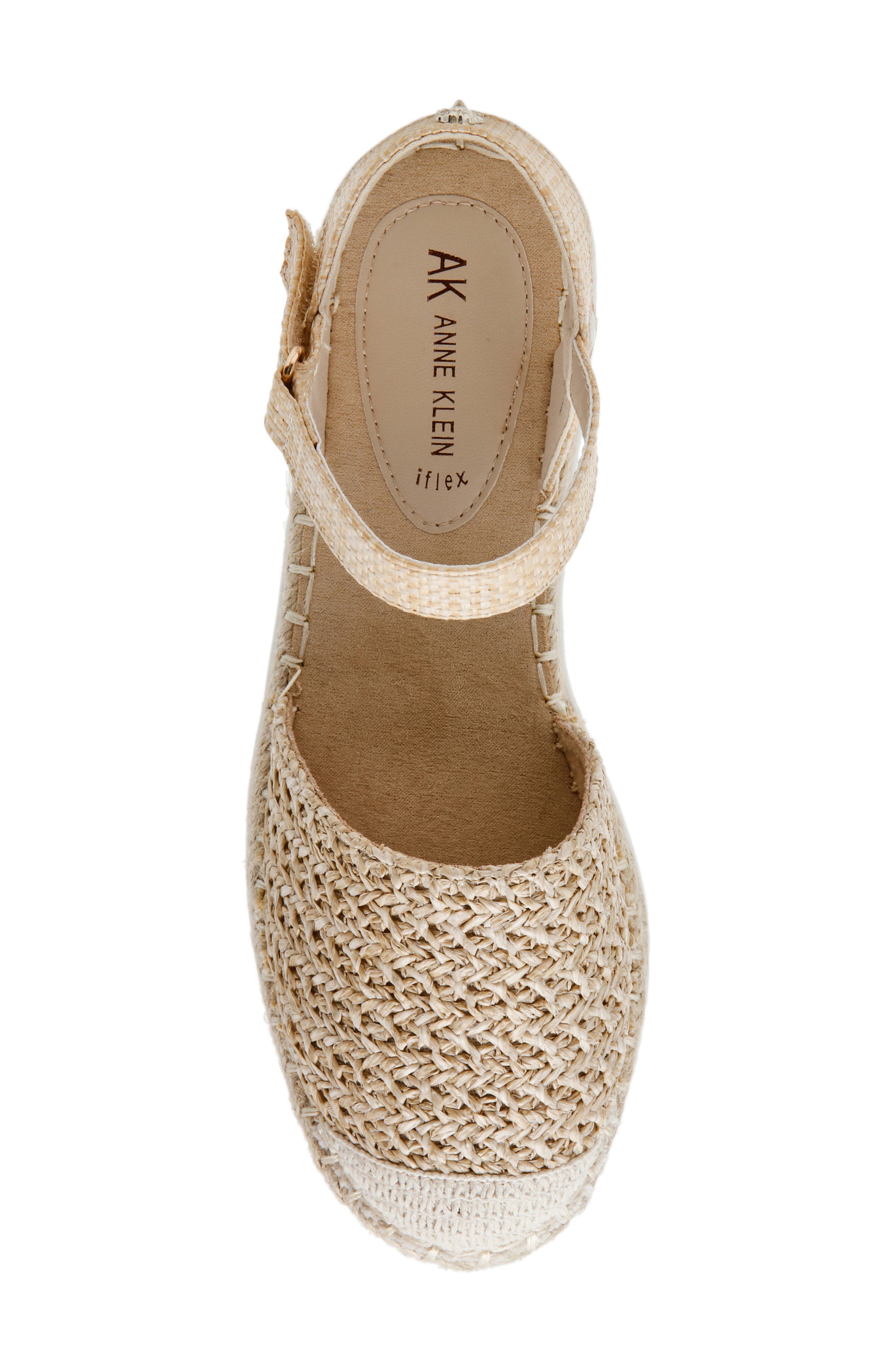 Anne Klein Jordanna Espadrille Sandal, Alternate, color, Natural Raffia