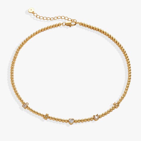 Love Luck Metal Tennis Necklace