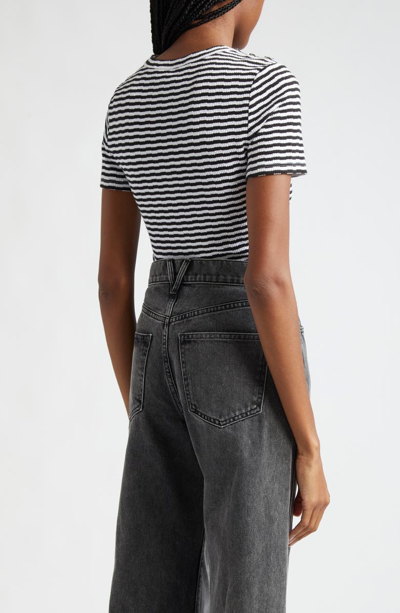 Veronica Beard Draya Stripe Knit T-Shirt, Alternate, color, 