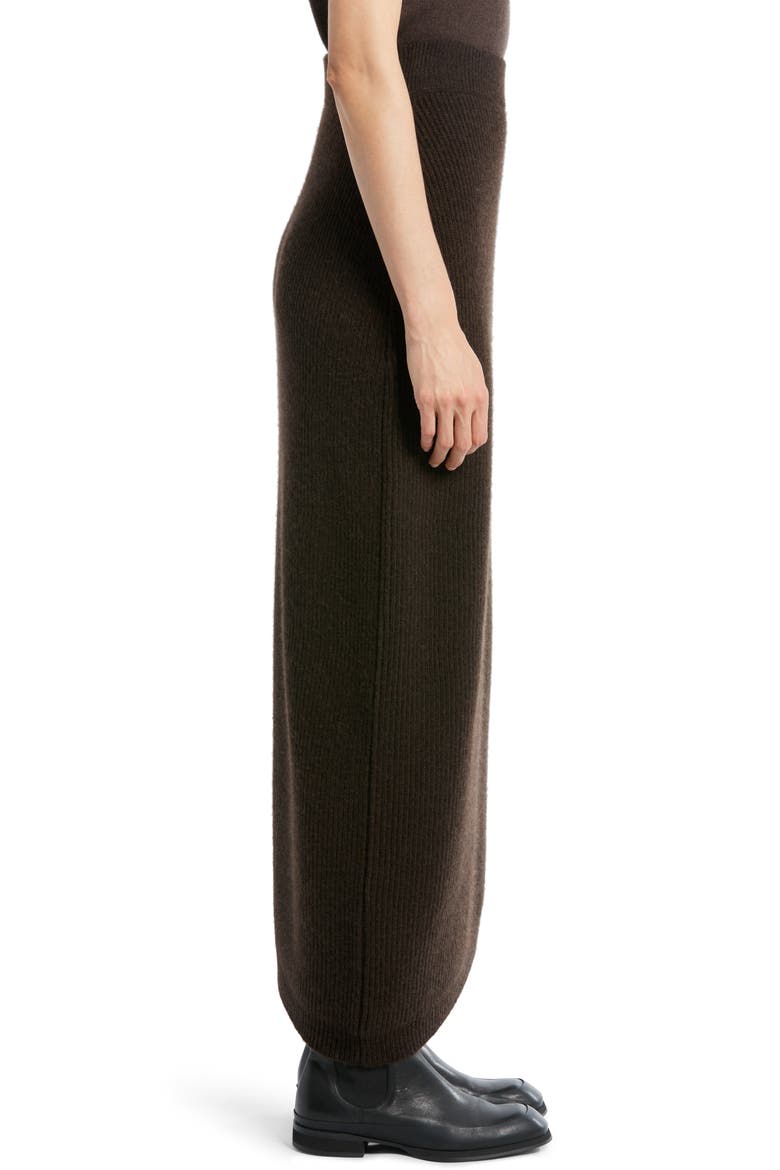 Cymone Long Cashmere Skirt, Alternate, color, SMOKEY BROWN