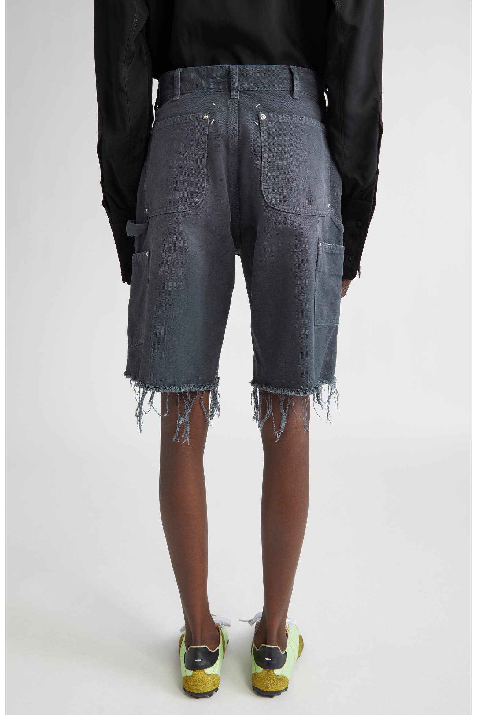 Capenter Shortz Maison Margiela Studded Denim Cutoff Carpenter Shorts (Women) | Nordstrom
